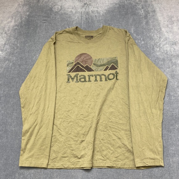 Marmot Other - Marmot T Shirt Mens XL Green Graphic Print Long Sleeve Crewneck Casual Pullover